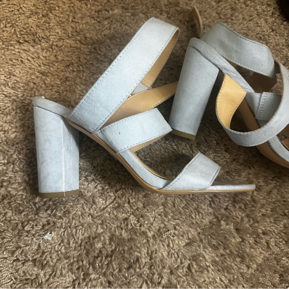 New York and Co Sky Blue Women's Heeled Sandals - Picture 2 of 6